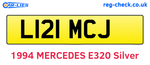 L121MCJ are the vehicle registration plates.