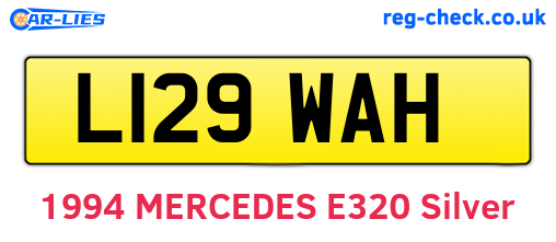 L129WAH are the vehicle registration plates.
