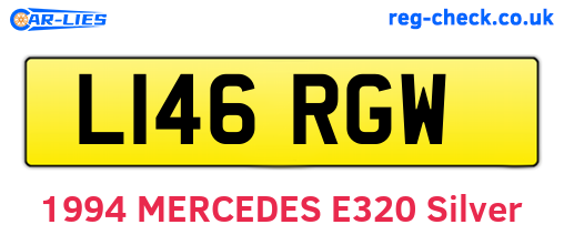 L146RGW are the vehicle registration plates.