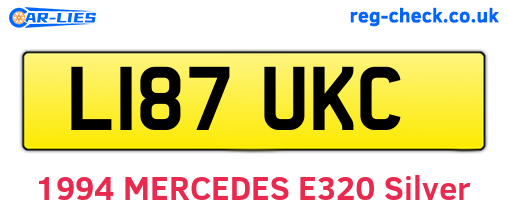 L187UKC are the vehicle registration plates.