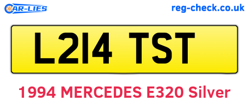 L214TST are the vehicle registration plates.
