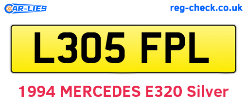 L305FPL are the vehicle registration plates.
