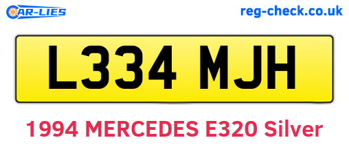 L334MJH are the vehicle registration plates.