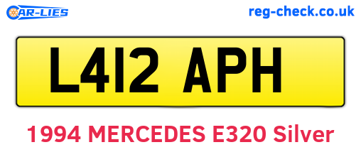 L412APH are the vehicle registration plates.