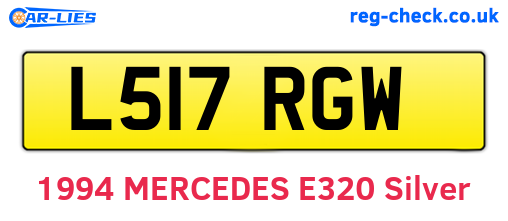 L517RGW are the vehicle registration plates.