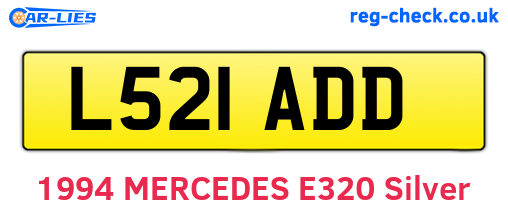 L521ADD are the vehicle registration plates.