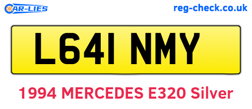 L641NMY are the vehicle registration plates.