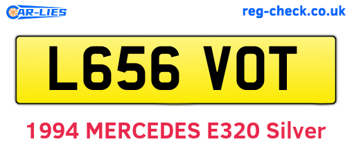 L656VOT are the vehicle registration plates.