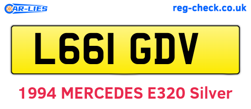 L661GDV are the vehicle registration plates.