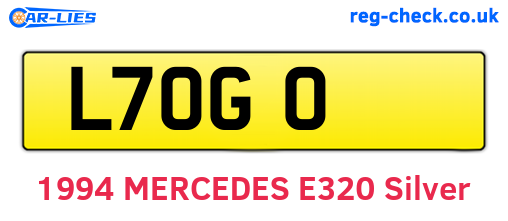 L7OGO are the vehicle registration plates.