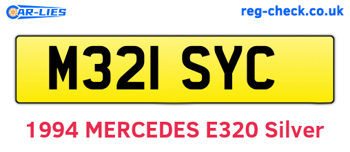 M321SYC are the vehicle registration plates.