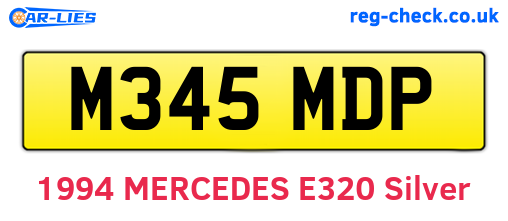 M345MDP are the vehicle registration plates.