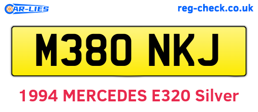 M380NKJ are the vehicle registration plates.