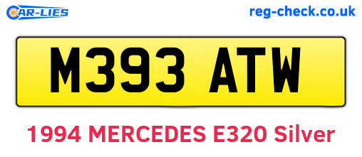 M393ATW are the vehicle registration plates.