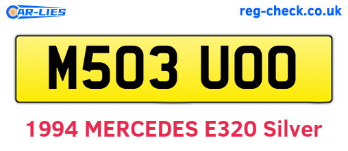 M503UOO are the vehicle registration plates.