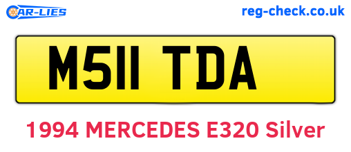 M511TDA are the vehicle registration plates.