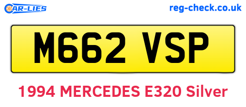 M662VSP are the vehicle registration plates.