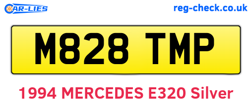 M828TMP are the vehicle registration plates.