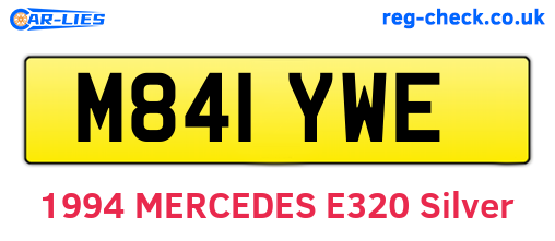 M841YWE are the vehicle registration plates.