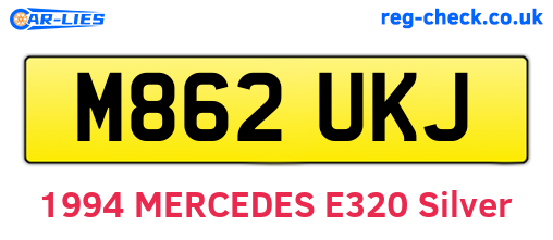 M862UKJ are the vehicle registration plates.