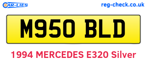 M950BLD are the vehicle registration plates.