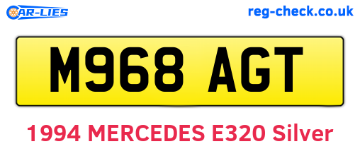 M968AGT are the vehicle registration plates.