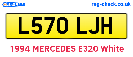 L570LJH are the vehicle registration plates.