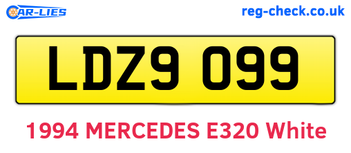 LDZ9099 are the vehicle registration plates.