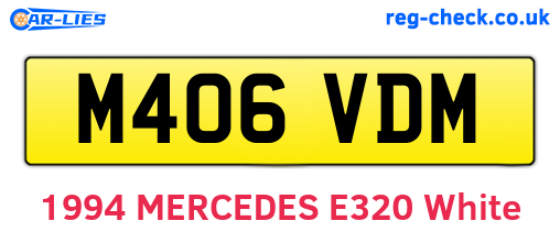 M406VDM are the vehicle registration plates.