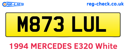M873LUL are the vehicle registration plates.