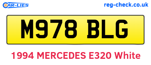 M978BLG are the vehicle registration plates.