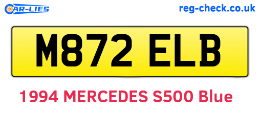 M872ELB are the vehicle registration plates.