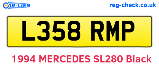 L358RMP are the vehicle registration plates.