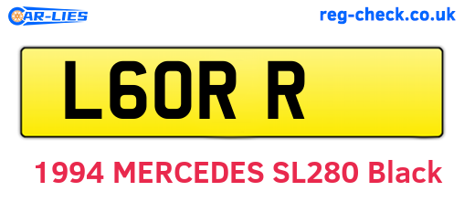 L6ORR are the vehicle registration plates.