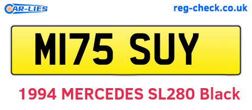 M175SUY are the vehicle registration plates.