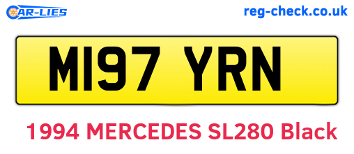 M197YRN are the vehicle registration plates.