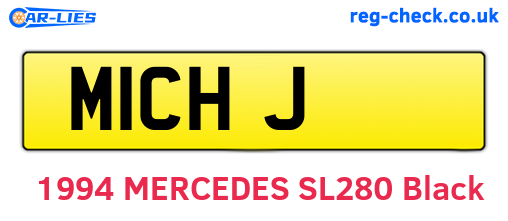 M1CHJ are the vehicle registration plates.