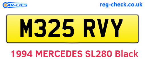 M325RVY are the vehicle registration plates.