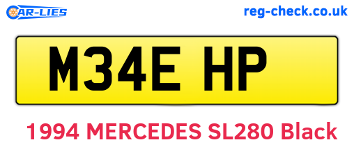 M34EHP are the vehicle registration plates.