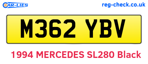 M362YBV are the vehicle registration plates.