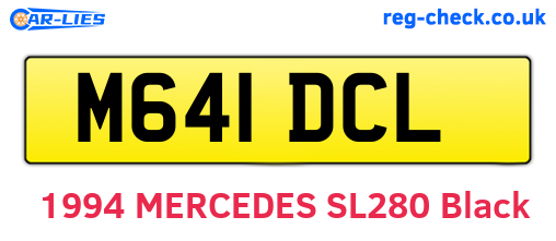 M641DCL are the vehicle registration plates.