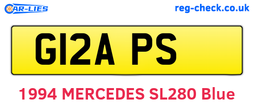 G12APS are the vehicle registration plates.