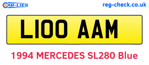 L100AAM are the vehicle registration plates.