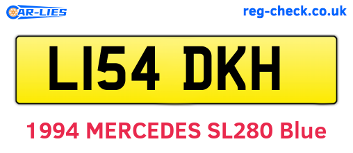 L154DKH are the vehicle registration plates.