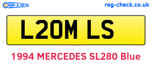 L20MLS are the vehicle registration plates.