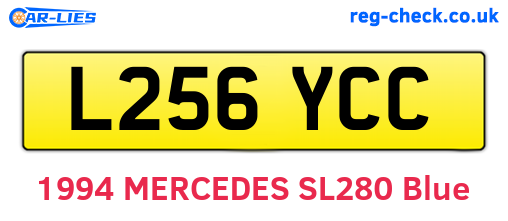 L256YCC are the vehicle registration plates.