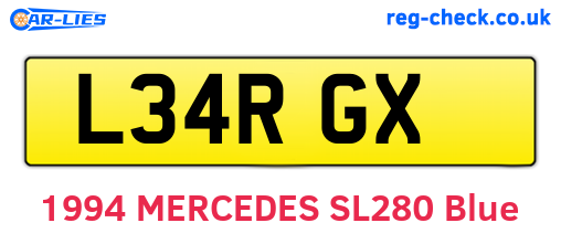 L34RGX are the vehicle registration plates.