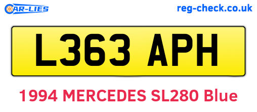L363APH are the vehicle registration plates.
