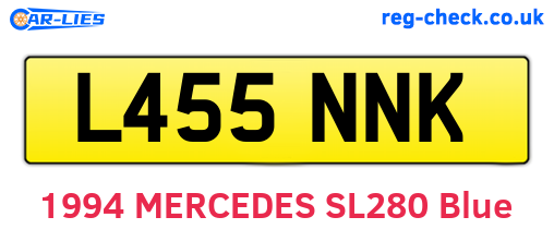L455NNK are the vehicle registration plates.
