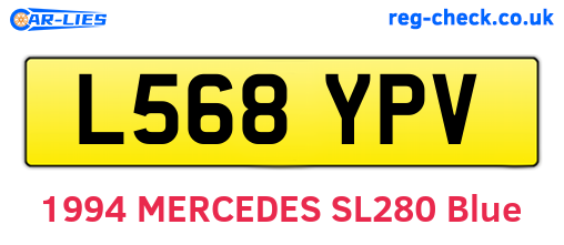 L568YPV are the vehicle registration plates.